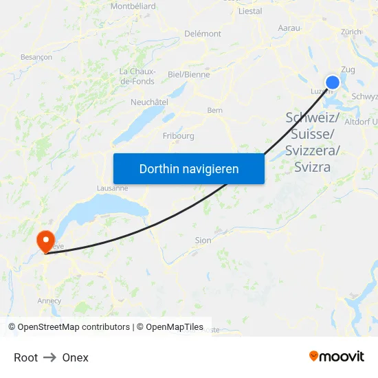 Root to Onex map