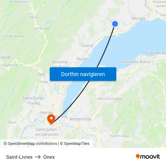 Saint-Livres to Onex map