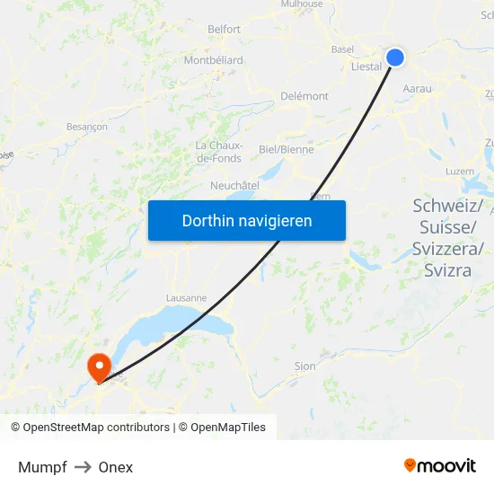 Mumpf to Onex map