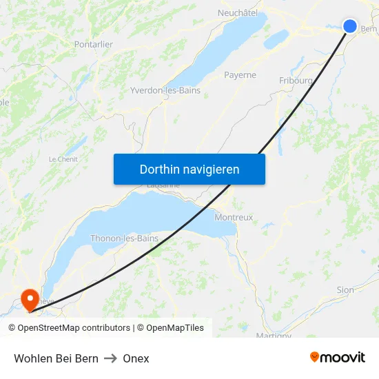 Wohlen Bei Bern to Onex map