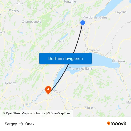 Sergey to Onex map
