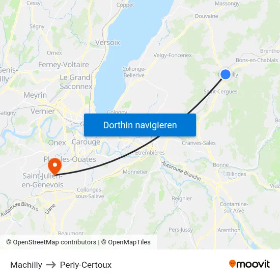 Machilly to Perly-Certoux map
