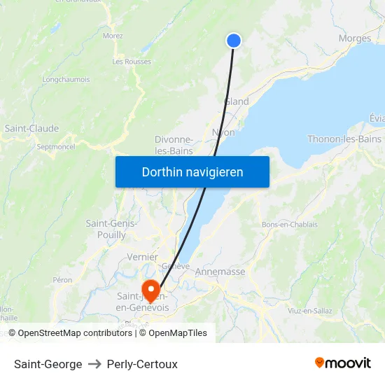 Saint-George to Perly-Certoux map