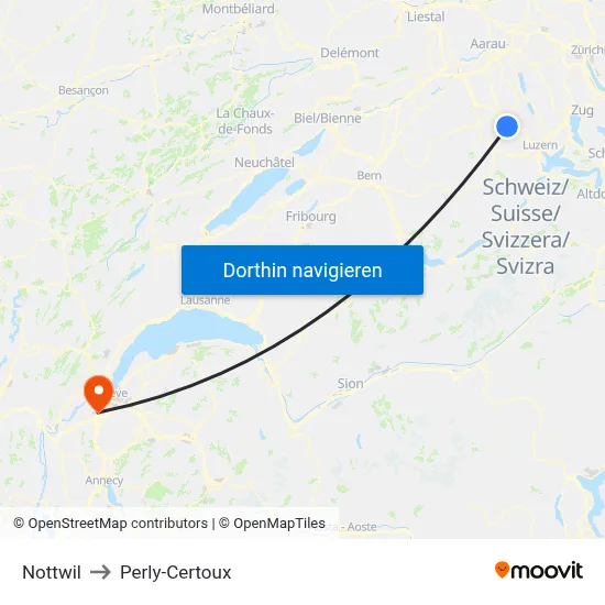 Nottwil to Perly-Certoux map