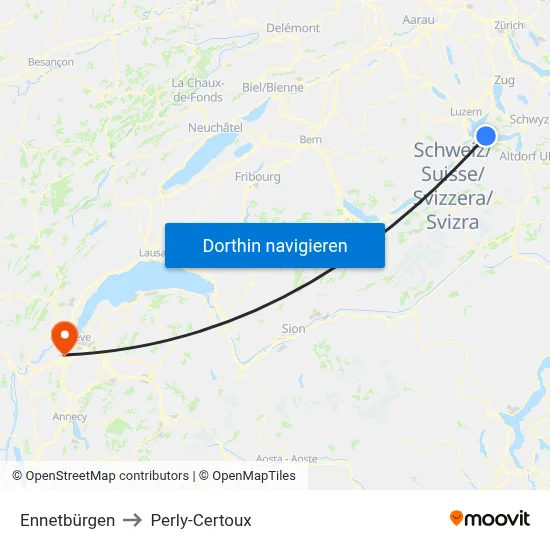 Ennetbürgen to Perly-Certoux map