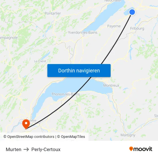Murten to Perly-Certoux map
