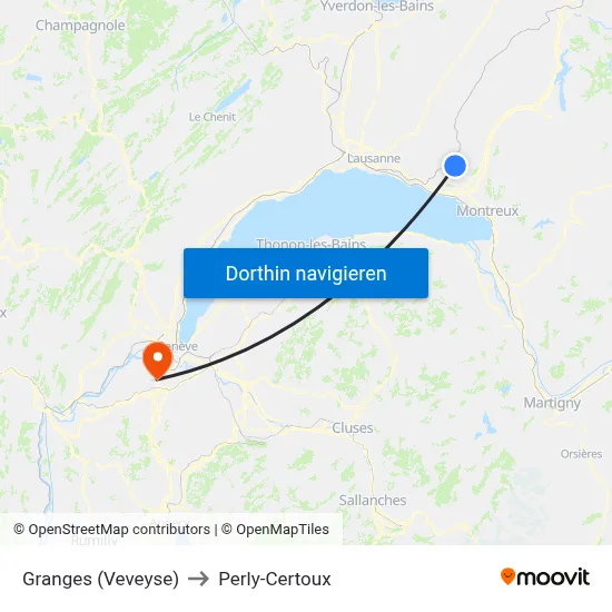 Granges (Veveyse) to Perly-Certoux map