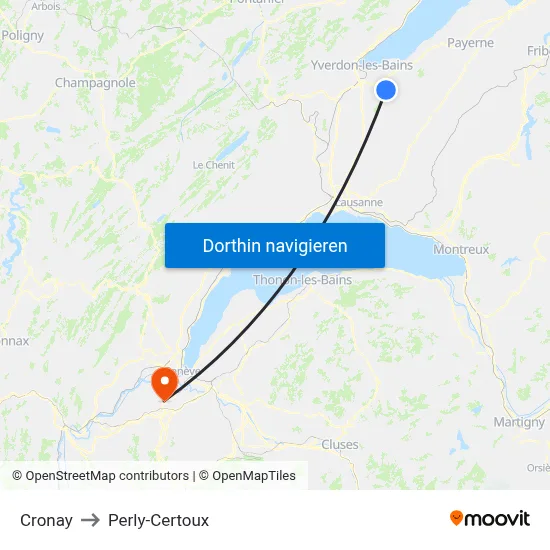 Cronay to Perly-Certoux map