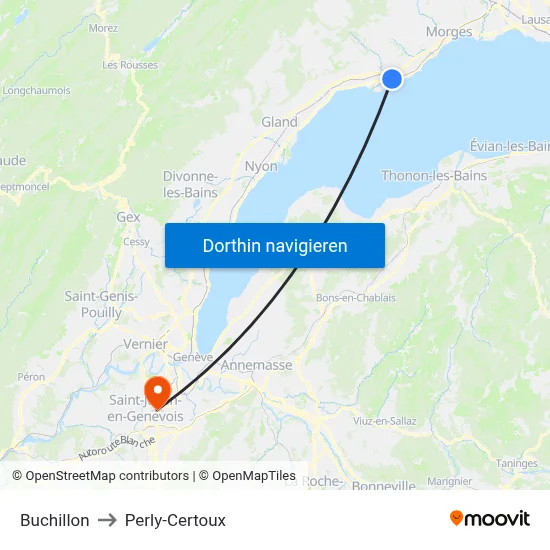 Buchillon to Perly-Certoux map