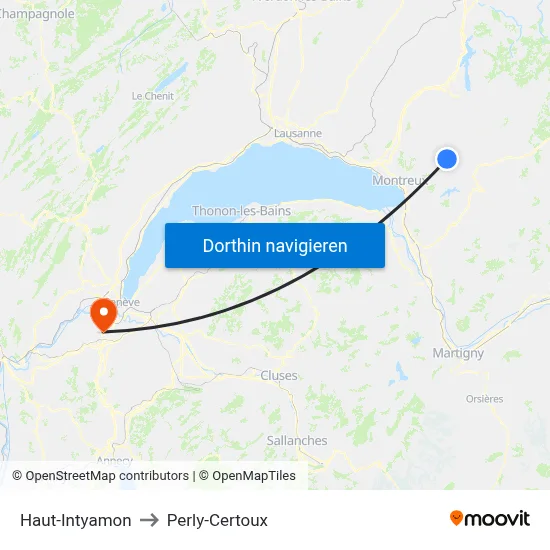 Haut-Intyamon to Perly-Certoux map