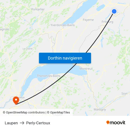 Laupen to Perly-Certoux map