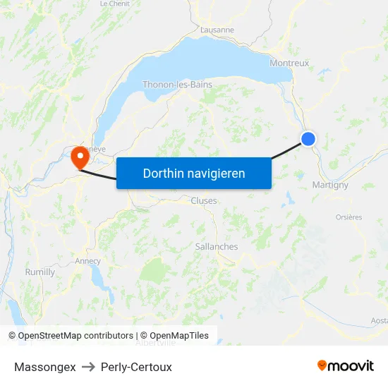 Massongex to Perly-Certoux map