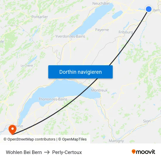 Wohlen Bei Bern to Perly-Certoux map