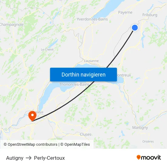 Autigny to Perly-Certoux map