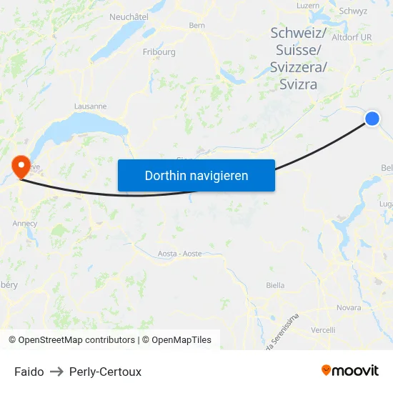 Faido to Perly-Certoux map