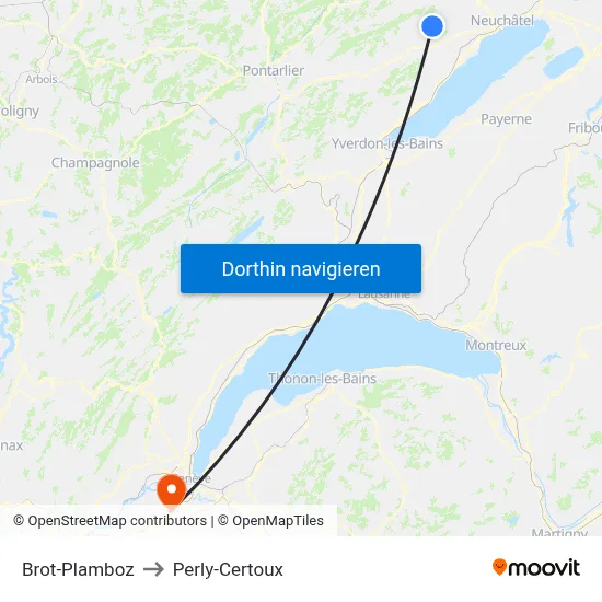 Brot-Plamboz to Perly-Certoux map