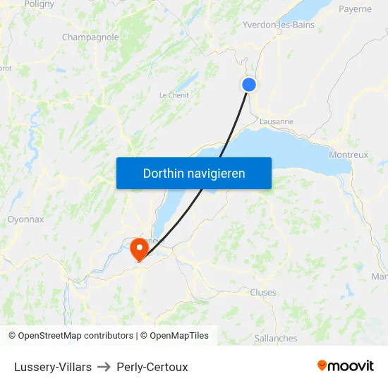 Lussery-Villars to Perly-Certoux map