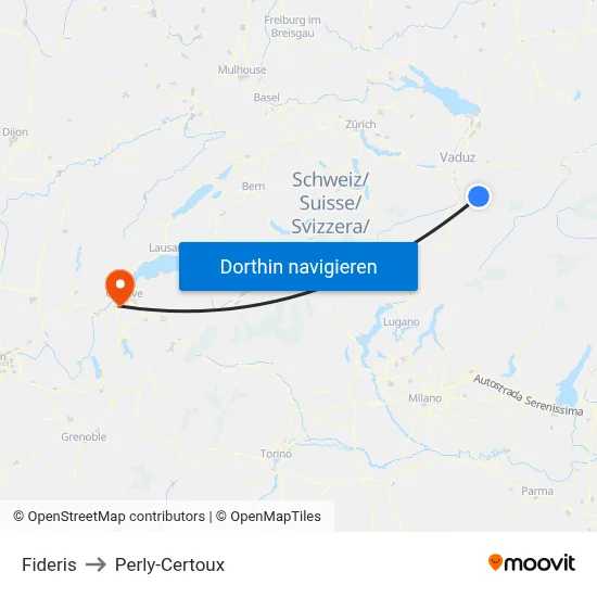 Fideris to Perly-Certoux map