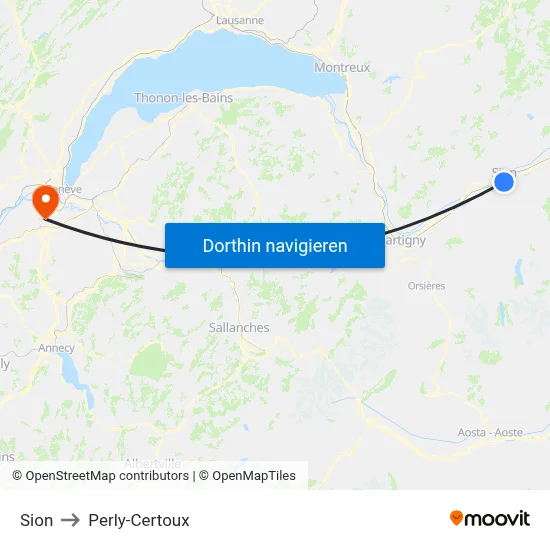 Sion to Perly-Certoux map
