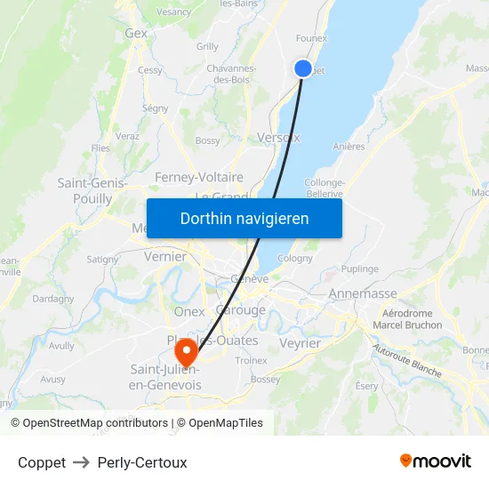 Coppet to Perly-Certoux map