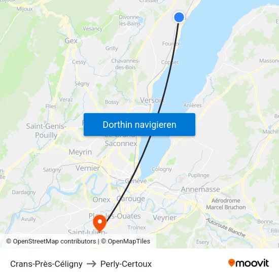 Crans-Près-Céligny to Perly-Certoux map