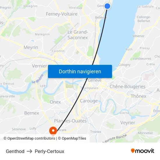 Genthod to Perly-Certoux map