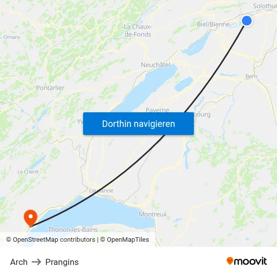Arch to Prangins map