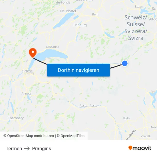 Termen to Prangins map