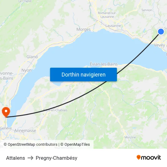 Attalens to Pregny-Chambésy map