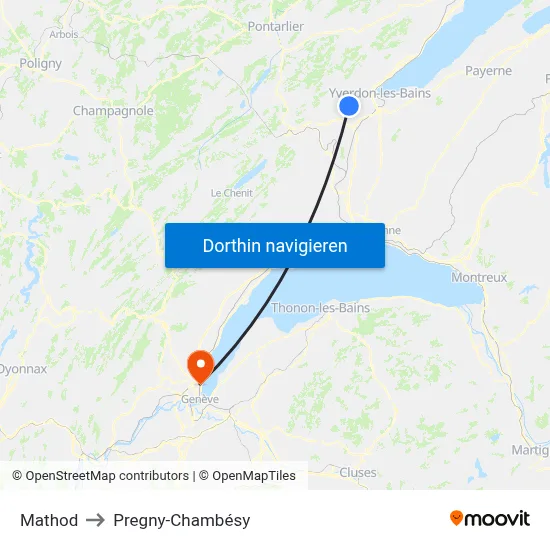 Mathod to Pregny-Chambésy map