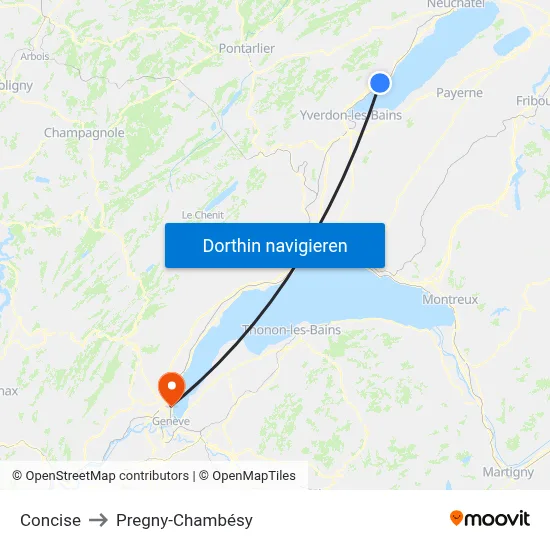 Concise to Pregny-Chambésy map