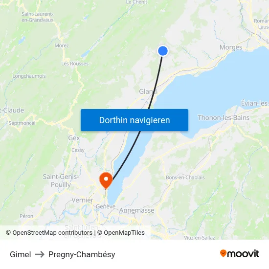 Gimel to Pregny-Chambésy map