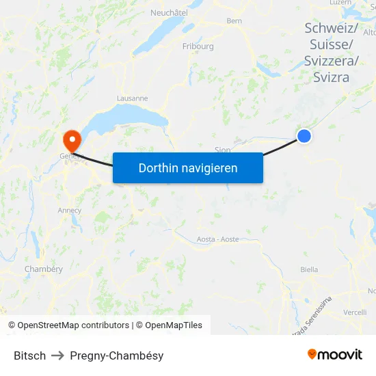 Bitsch to Pregny-Chambésy map