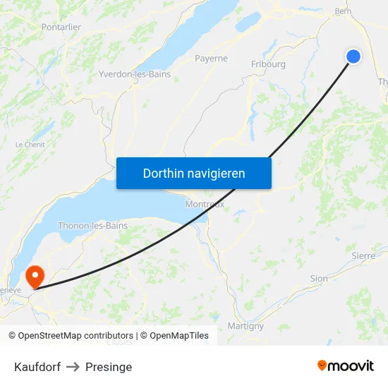 Kaufdorf to Presinge map