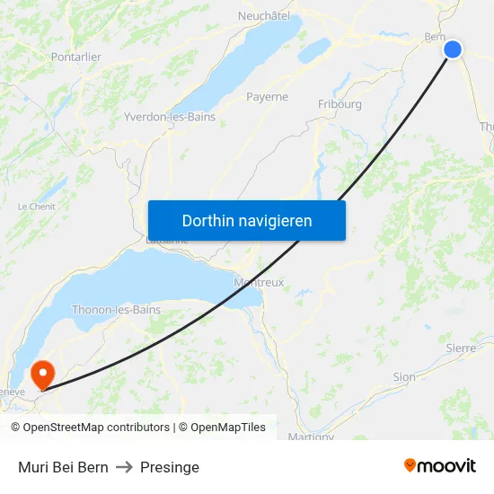 Muri Bei Bern to Presinge map