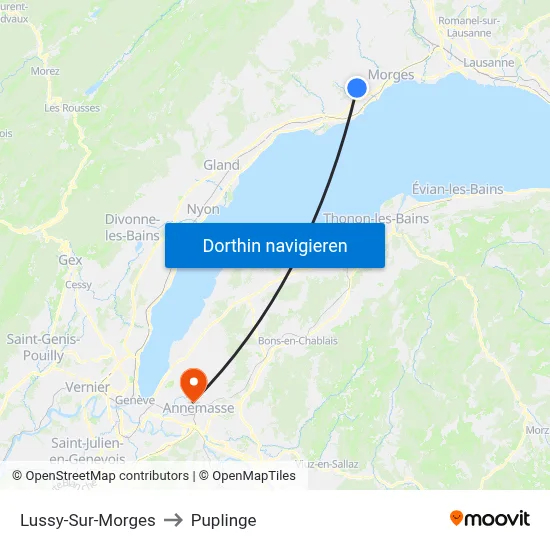 Lussy-Sur-Morges to Puplinge map
