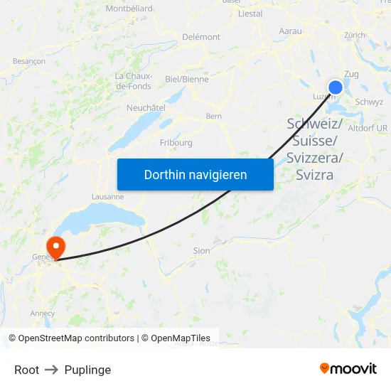 Root to Puplinge map