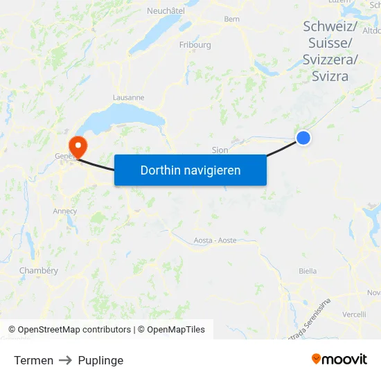 Termen to Puplinge map