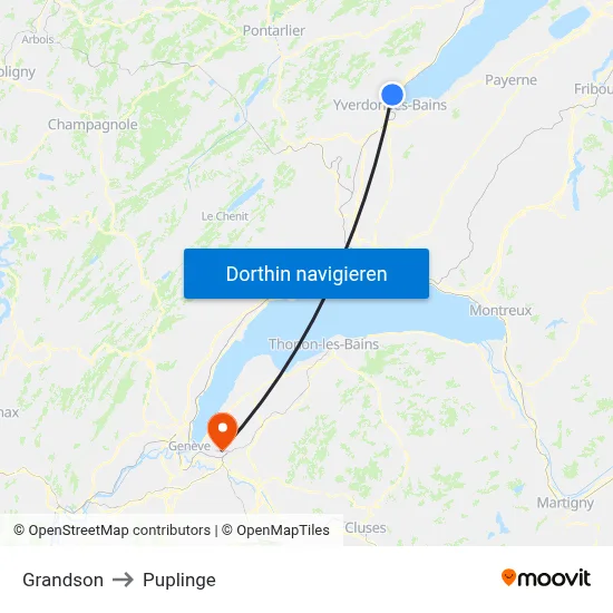 Grandson to Puplinge map