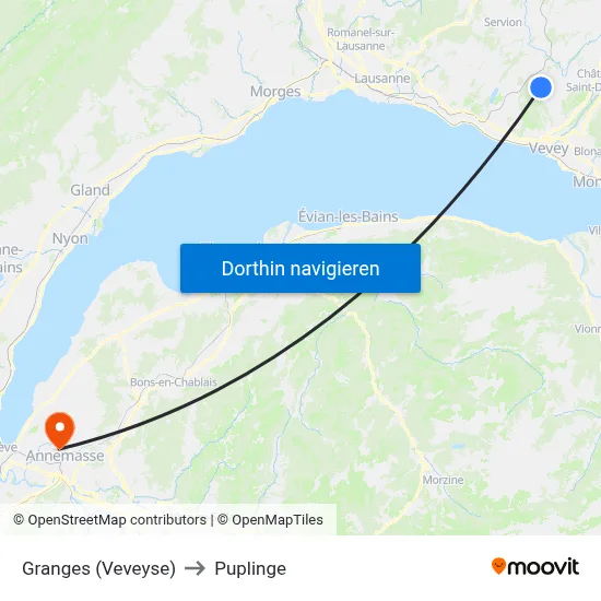 Granges (Veveyse) to Puplinge map