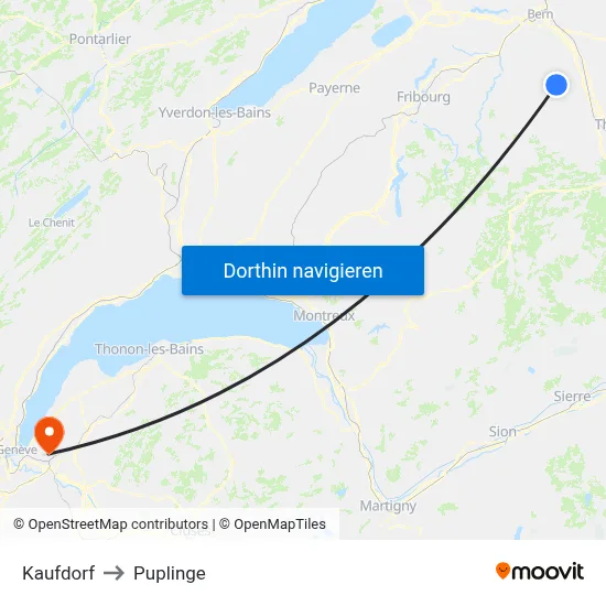 Kaufdorf to Puplinge map