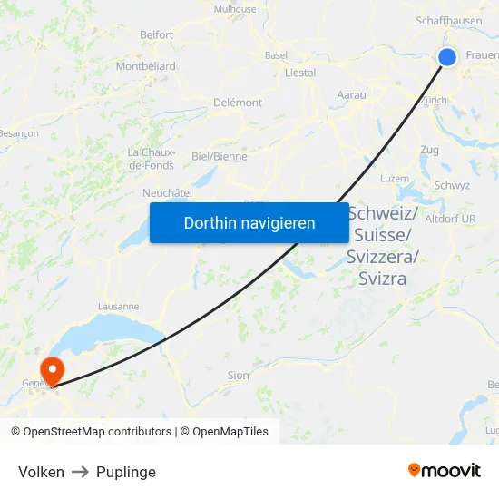 Volken to Puplinge map