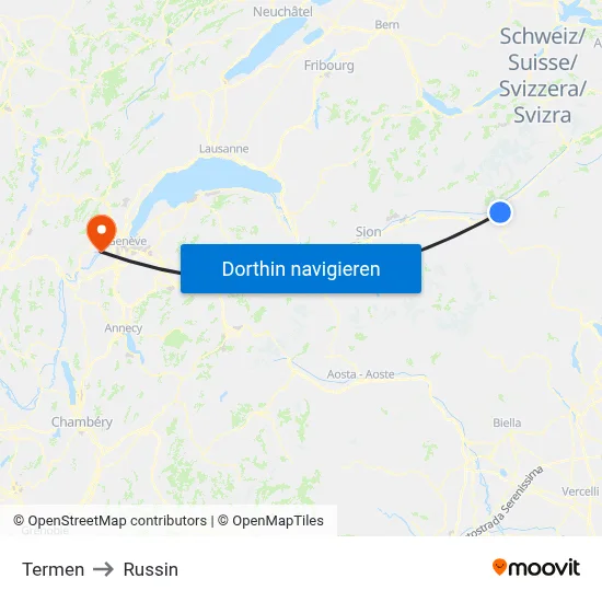 Termen to Russin map