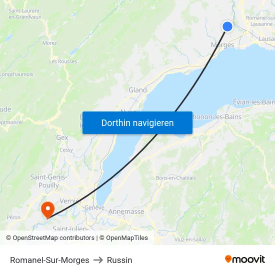 Romanel-Sur-Morges to Russin map