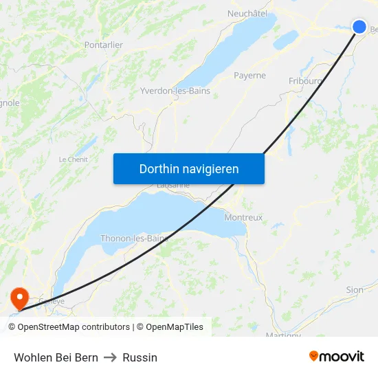Wohlen Bei Bern to Russin map