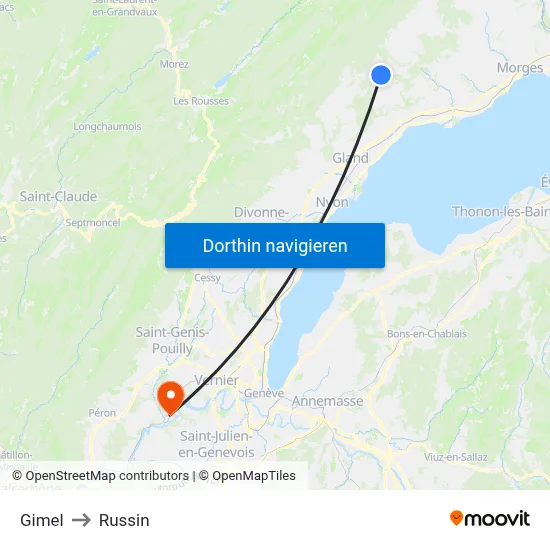 Gimel to Russin map