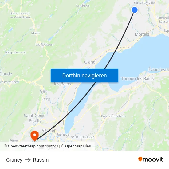 Grancy to Russin map