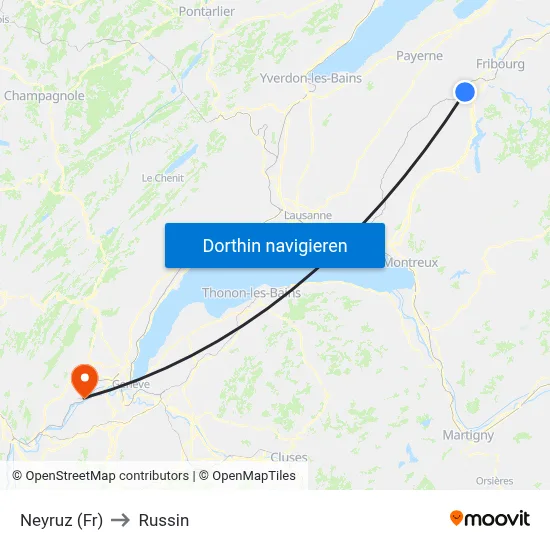 Neyruz (Fr) to Russin map