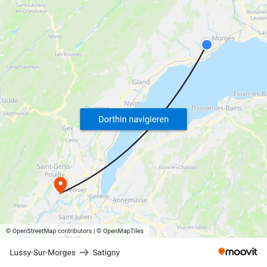 Lussy-Sur-Morges to Satigny map