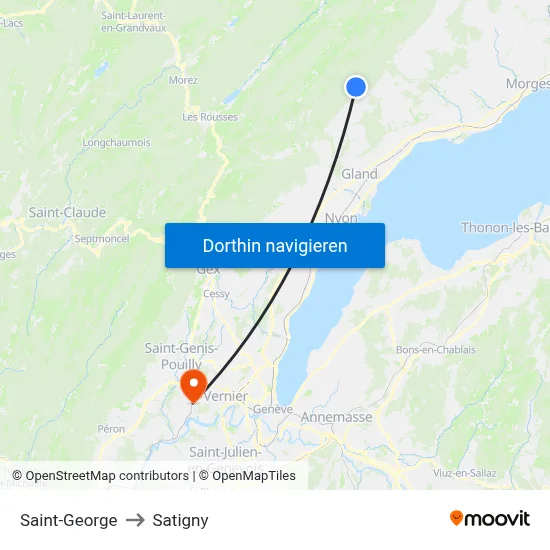 Saint-George to Satigny map